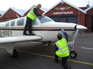 Polishing a Bonanza at Coventry